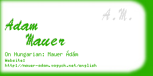 adam mauer business card