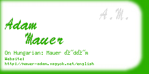 adam mauer business card